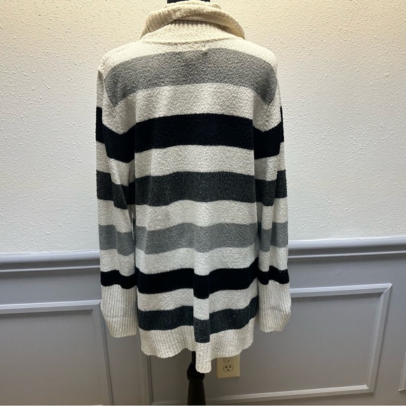 Style & Co Sweater Women’s Oversized Striped Fluffy Sweater XL - Picture 7 of 10